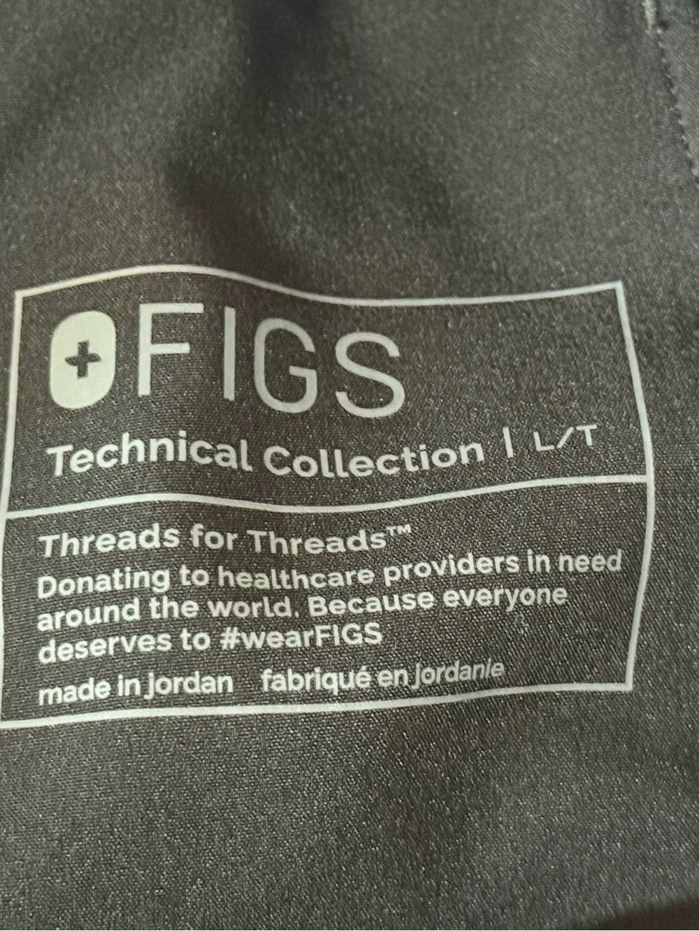 FIGS Technical Collection Black Cargo Scrub Joggers L Tall